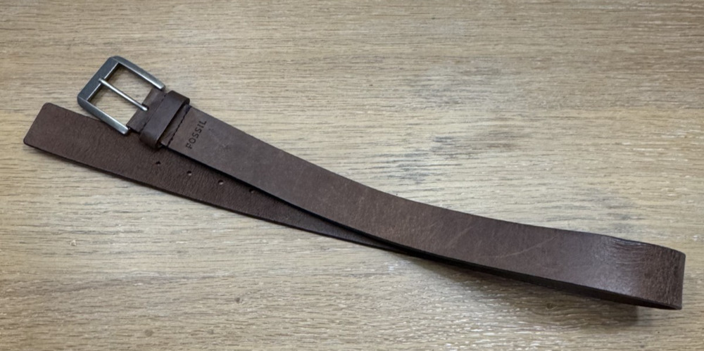 Fossil Men's Brown Leather Belt Size 32